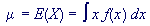 integral of xf(x)dx